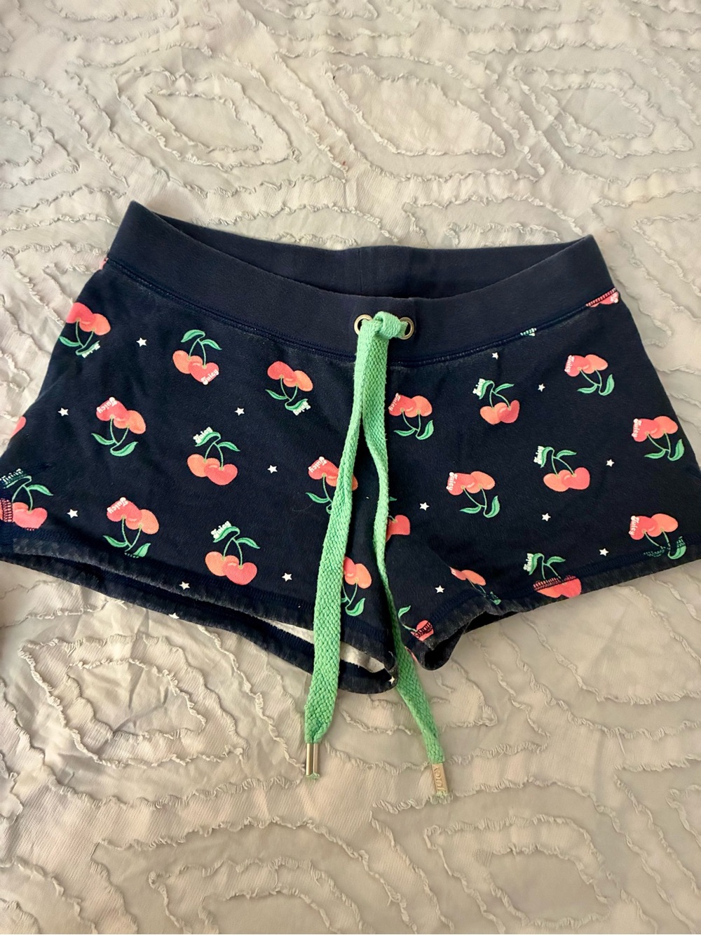 Y2K Juicy Couture Rare Cherry Terry Cloth Shorts L